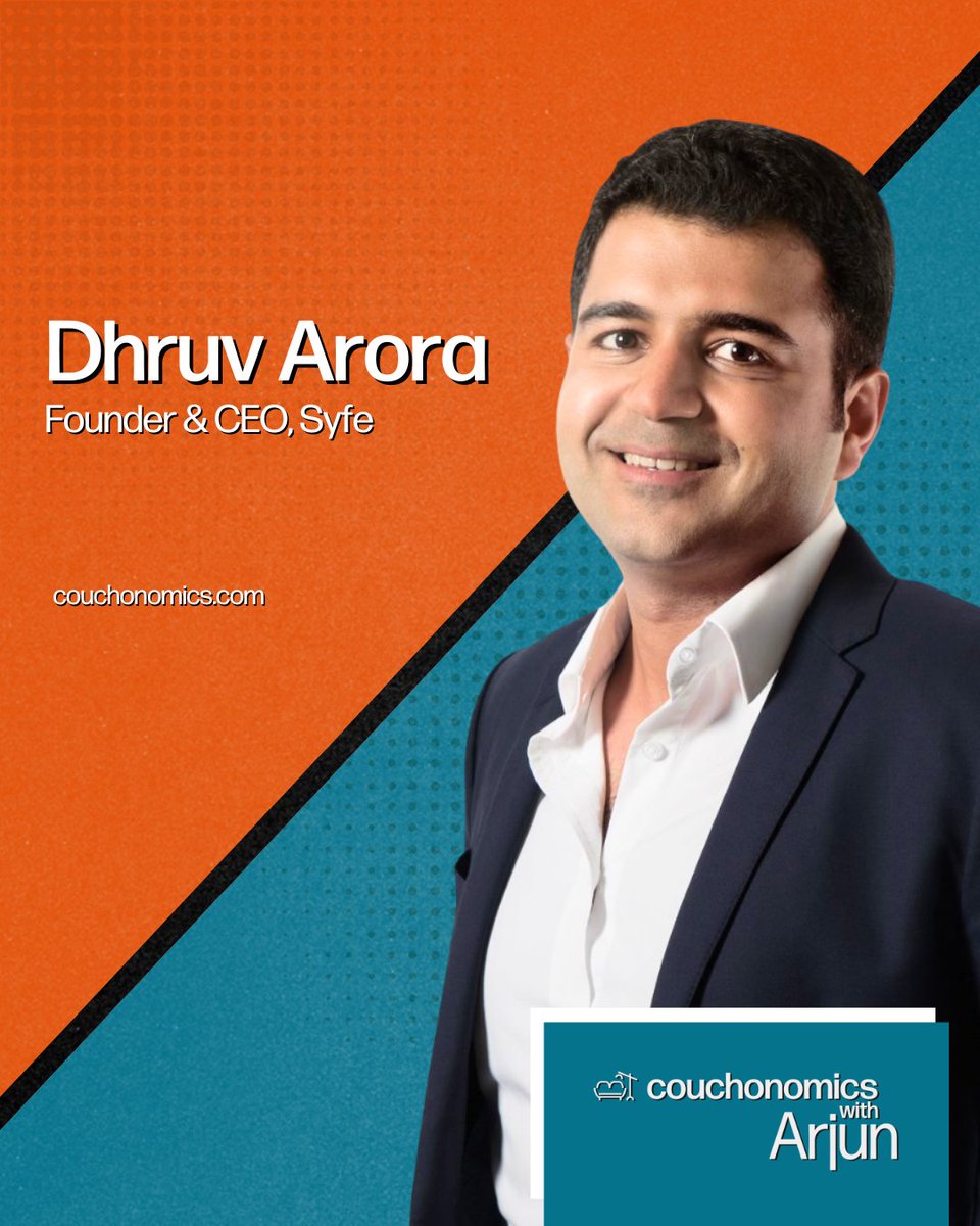 “Wealth management has been unnecessarily complicated for too long.”

Tomorrow on Couchonomics: Dhruv Arora, Founder &amp; CEO of <a href="/SyfeSG/">Syfe</a> (US$10B+ AUM).

We talk trust, democratization, and the future of digital wealth.

🎧 Episode drops tomorrow! Don't miss it!

#Couchonomics