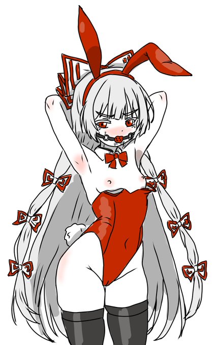 ボールギャグバニー妹紅。 もこたんヨダレ拭きなよ…