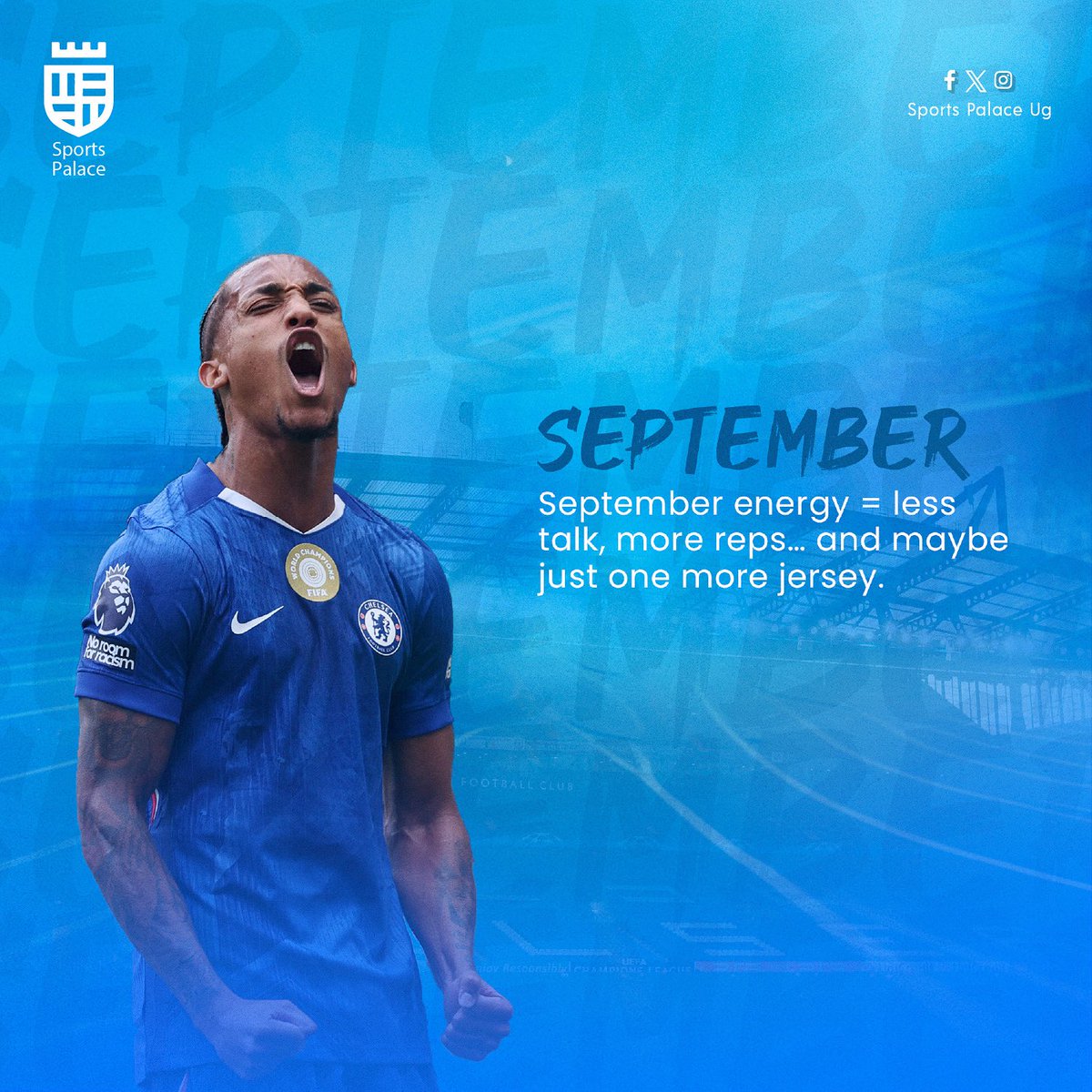 New month means new jersey🥳Why don’t you have a jersey for this season yet?🤡Hit us up today to place your orders✅Happy new month to you all‼️

#newmonthseptember #newjersey #sportspalaceug