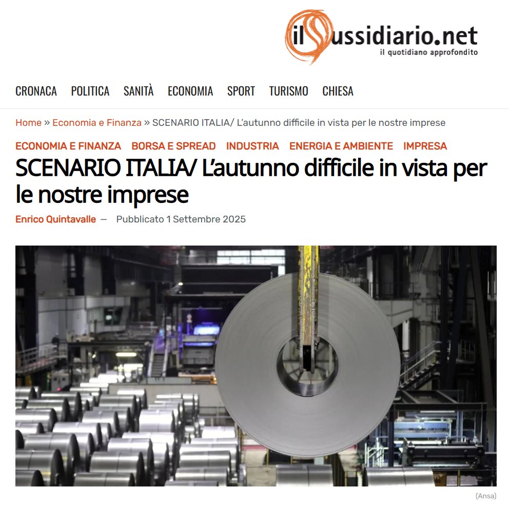 La congiuntura e le tendenze della finanza pubblica delineano uno scenario ancora incerto per le imprese italiane. L'analisi dell'Ufficio Studi <a href="/confartigianato/">Confartigianato</a> su Il <a href="/ilsussidiario/">ilSussidiario</a> bit.ly/4lXsB6f