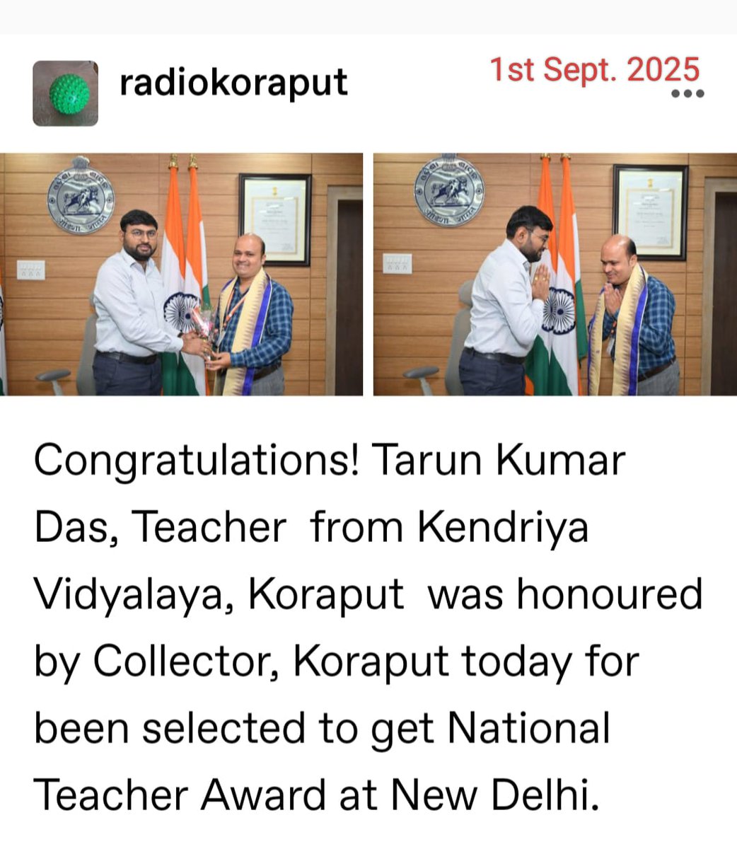 Congratulations, Tarun Kumar Dash Sir! #Koraput