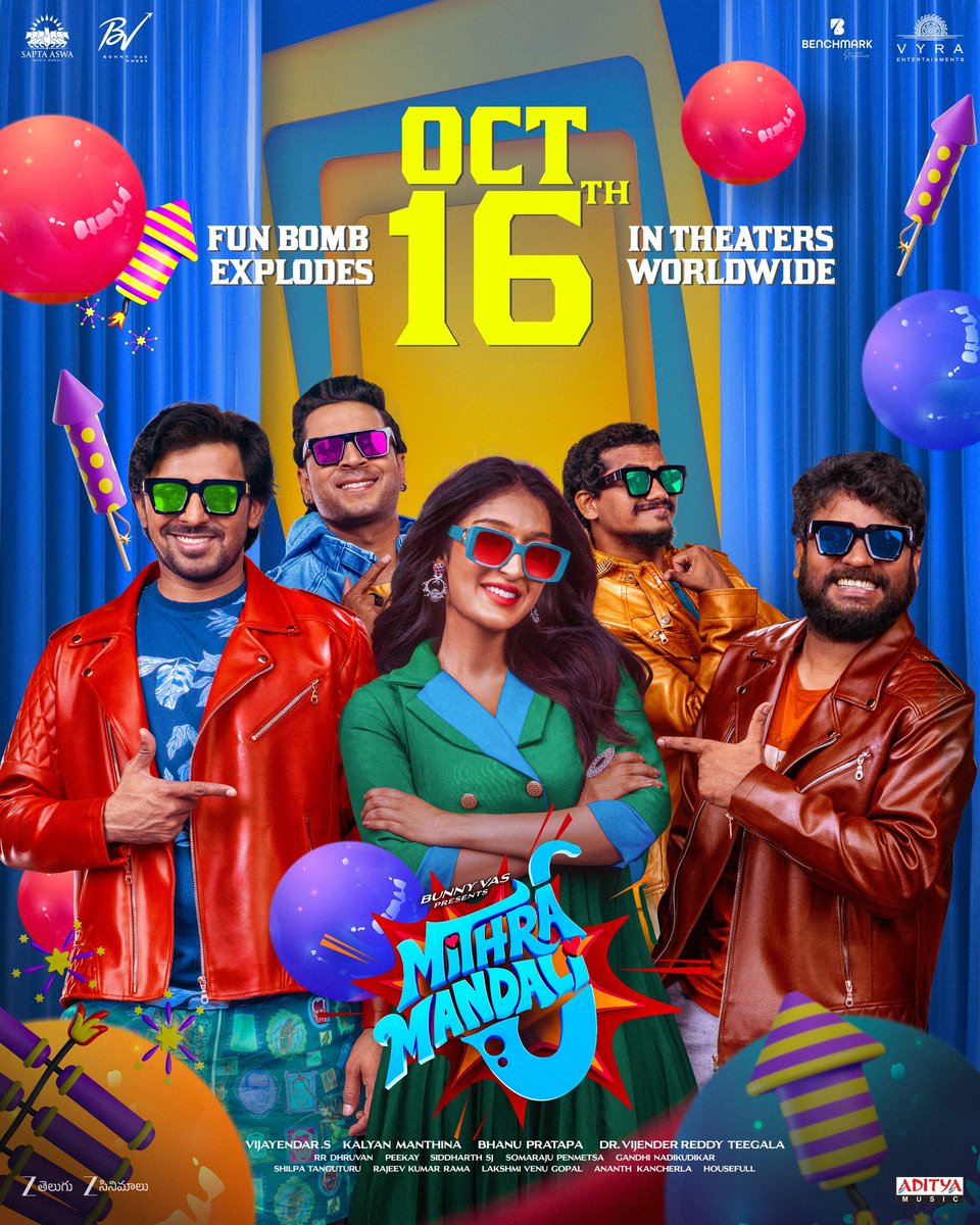 Fun Bomb this DIWALI.

#MithraMamdali in cinemas OCTOBER 16.