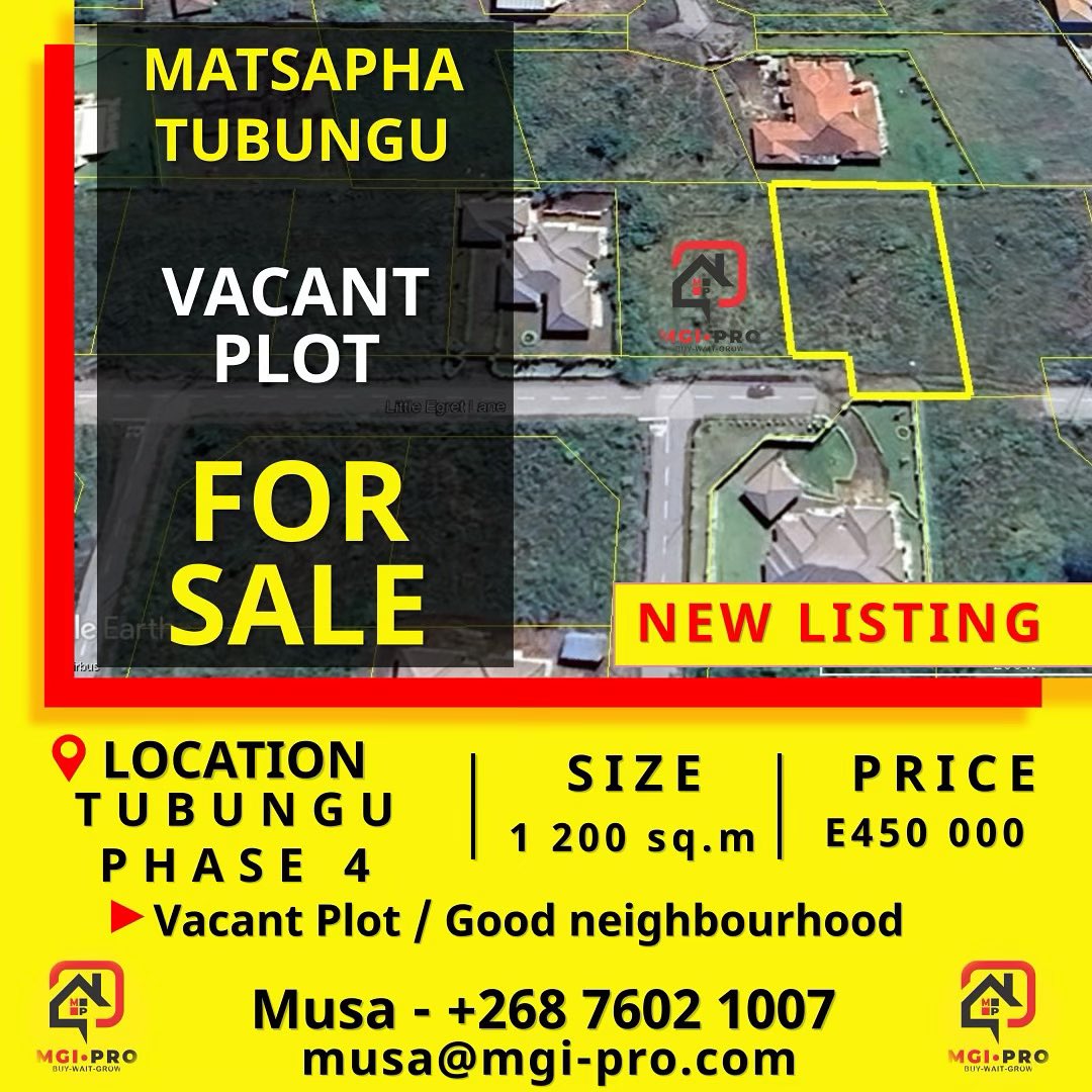 Mgilija's tweet image. 🚨 NEW LISTING! 🚨
🏡 Tubungu Phase 4 – Vacant Plot
📐 1,200 sq.m | 💰 E450,000
✨ Prime location | Good neighbourhood

📞 Musa: +268 7602 1007
📧 musa@mgi-pro.com

🔥 Secure your future address today!

#Tubungu #VacantPlot #EswatiniProperty #MGIPRO