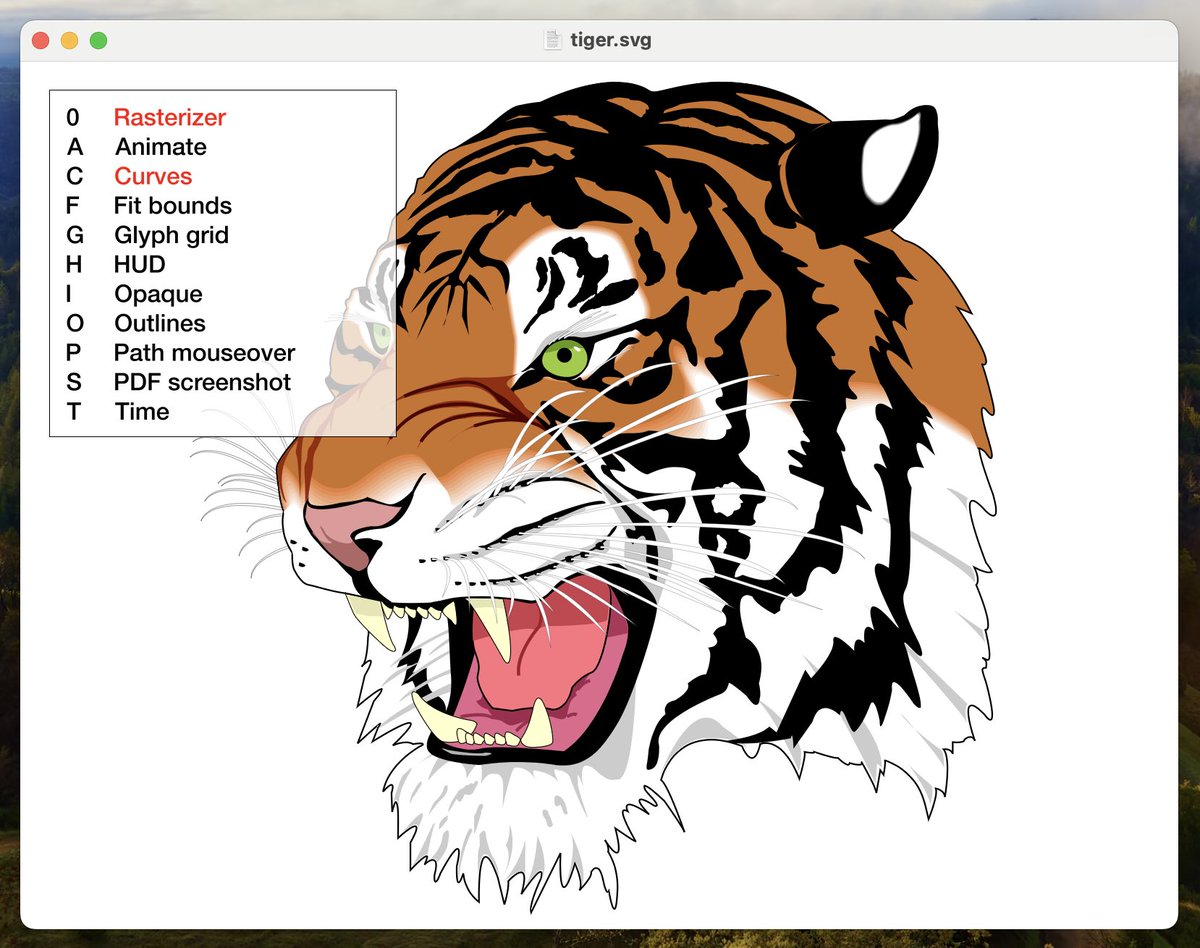 Rasterizer, the 3rd iteration of my 2D GPU-accelerated vector graphics engine, is now available.

• Around 30x faster than Core Graphics
• Less than 4,000 lines of code
• CPU stages use efficient batch parallelism
• Quadratic Béziers solved on GPU

github.com/mindbrix/Raste…