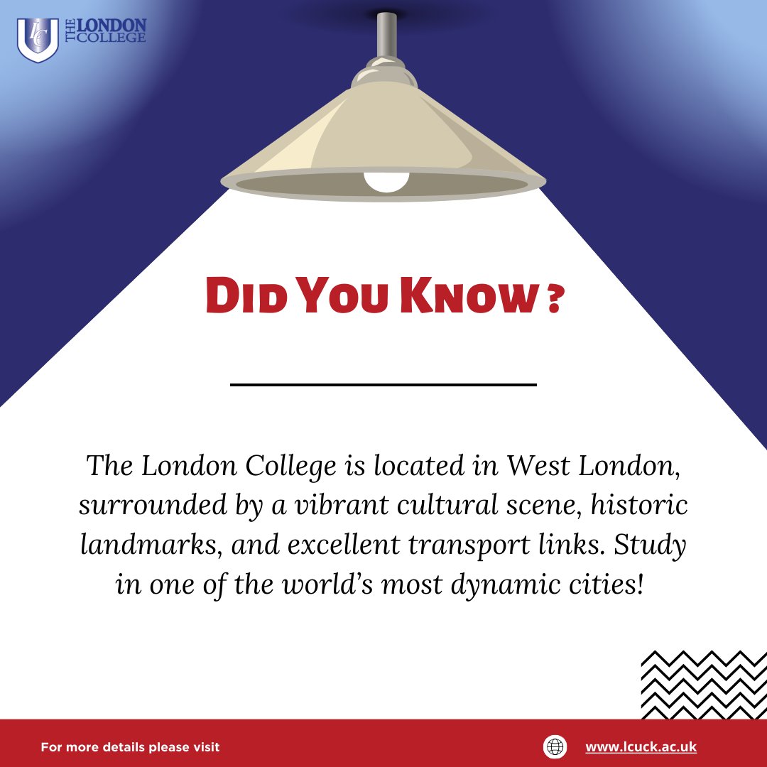 LondonColUCK's tweet photo. Did you know? The London College is in the heart of West London, offering a dynamic study experience surrounded by culture, history, and great transport links!
Visit Us: https://t.co/WaFKSisMVw

#studyinlondon #westlondon #thelondoncollege #studentlife #explorelondon https://t.co/UbIYh1pQWo