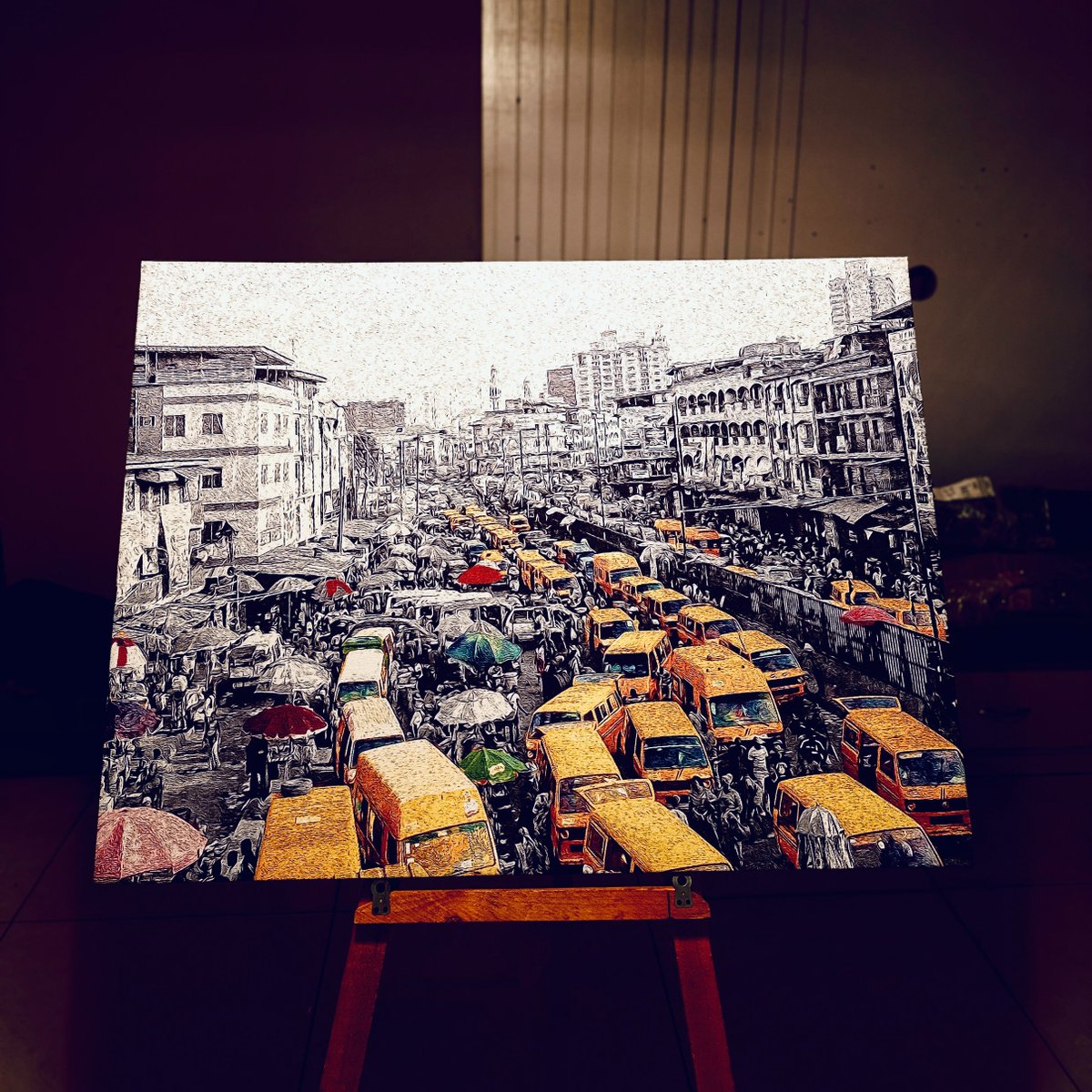 kingmessang_'s tweet image. I GOT A GIFT FOR SOMEONE @ETHAccra 
Has a New Month Present, amongst other gifts.

Most times our hunger for money or to meet up with KPI&apos;s often times make us loose our sense of values and kindness.

I got this beautiful painting of Lagos, Nigeria 🇳🇬
as a gift to 1 global…