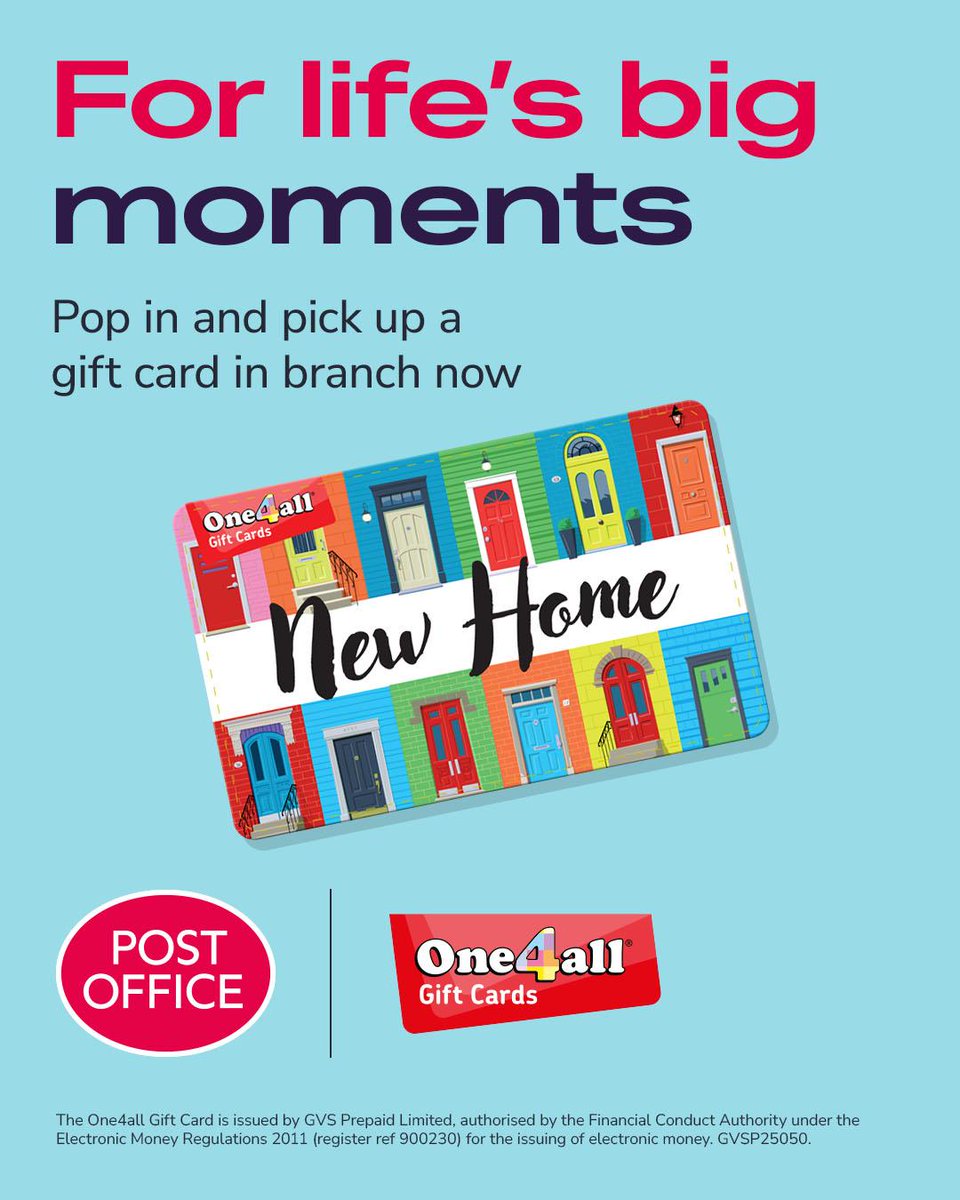 🎁 Pick up a One4all Gift Card for whatever the occasion. It can be spent directly in-store or online with 100s of retailers on 1000s of brands, there’s something to suit everyone’s taste with a One4all Gift Card.