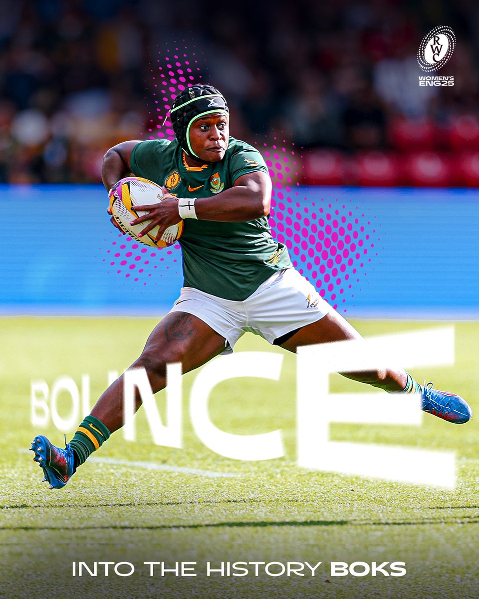 Rugby World Cup (@rugbyworldcup) on Twitter photo South Africa are writing their own history 📚
For the first time EVER <a href="/WomenBoks/">SA Women's Rugby</a> are through to a Rugby World Cup quarter-final 🤯
#RWC2025 | #ITAvRSA South Africa are writing their own history 📚
For the first time EVER <a href="/WomenBoks/">SA Women's Rugby</a> are through to a Rugby World Cup quarter-final 🤯
#RWC2025 | #ITAvRSA