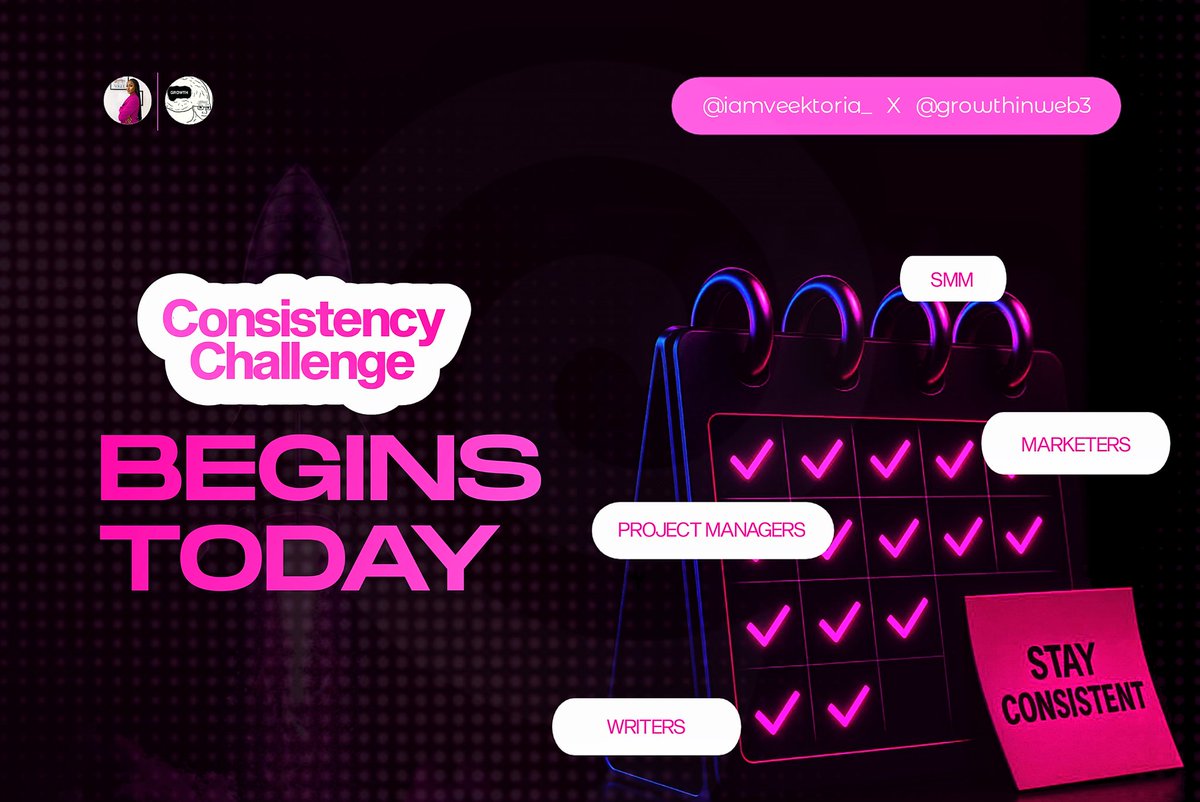 growthinweb3's tweet image. Consistency challenge: Day 1!🙂‍↔️

Growth is an intentional thing here!📌