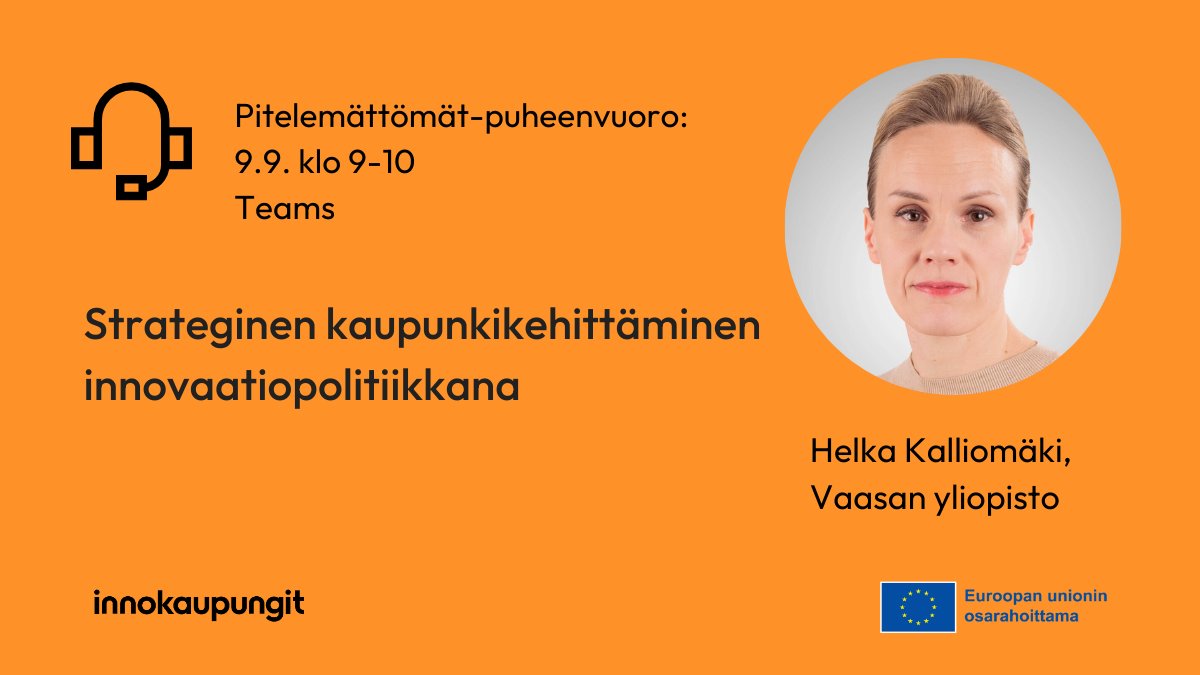 Pitelemättömät-webinaarisarja jatkuu! 
💡Tervetuloa linjoille 9.9. innokaupungit.fi/pitelemattomat…