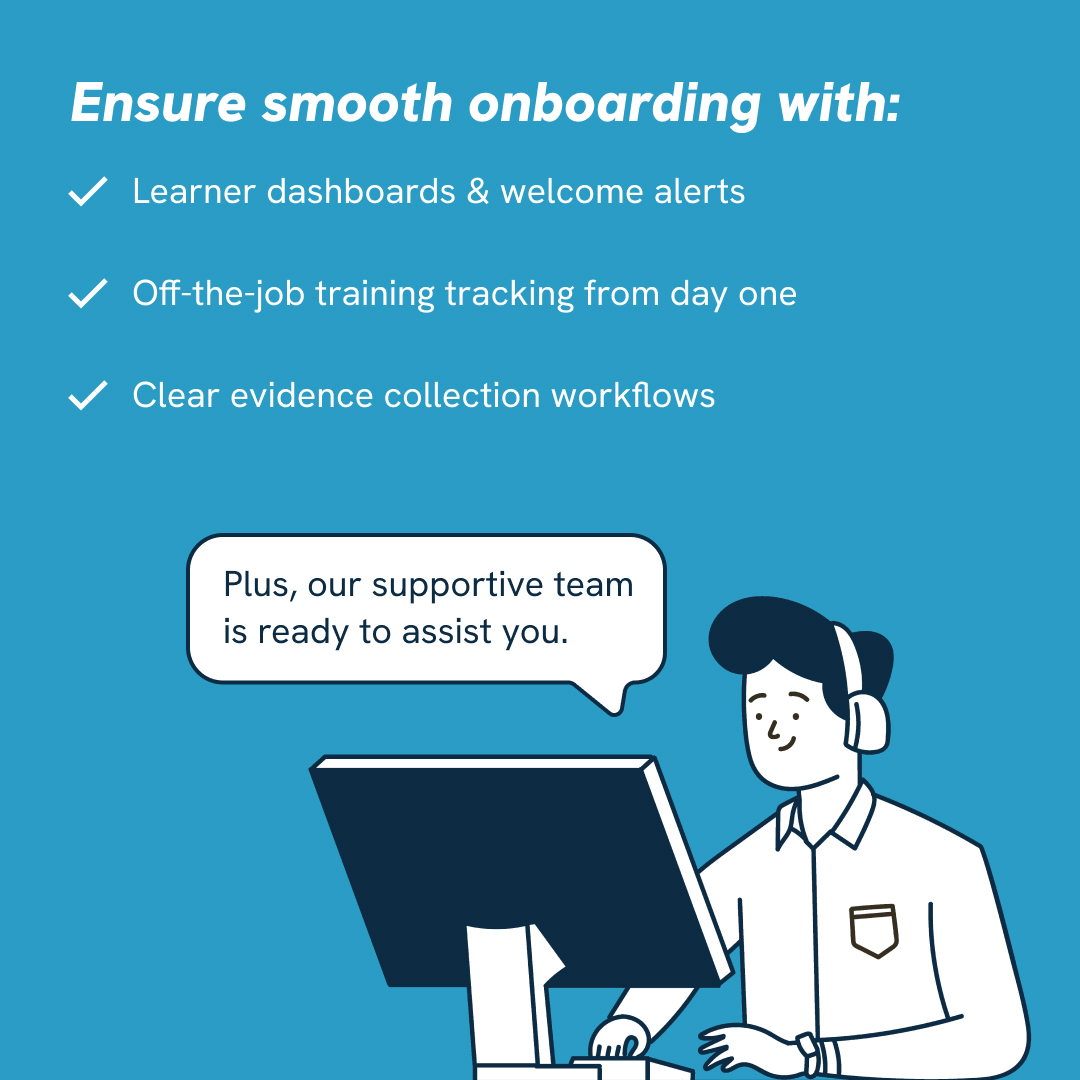 Preparing for September cohorts? Here’s how to get set:

Ensure smooth onboarding with:
✅ Learner dashboards &amp; welcome alerts
✅ Off-the-job training tracking 
✅ Clear evidence collection workflows

Plus, our supportive team is ready to assist you: sales@quals-direct.co.uk
