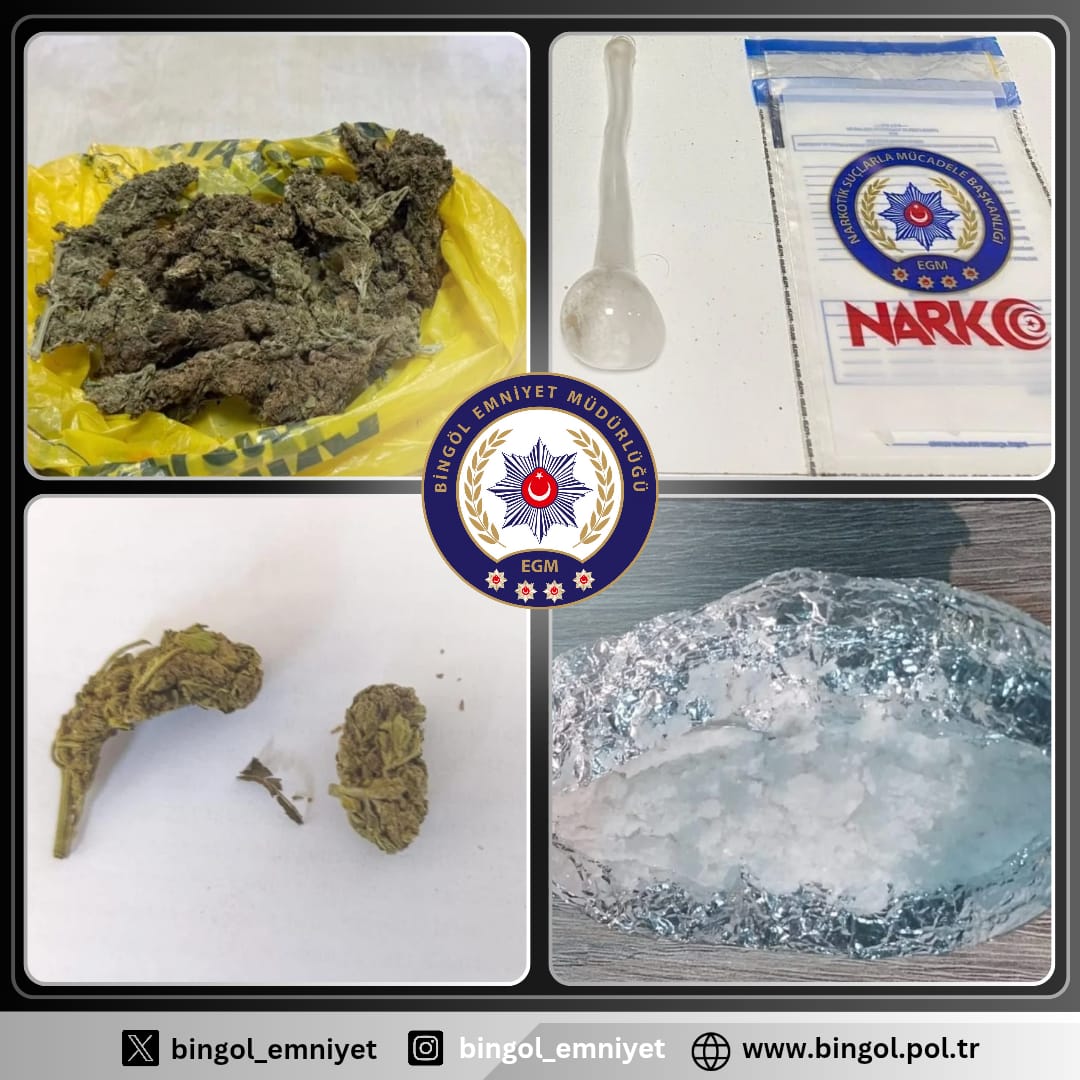 🚔Narkotik ve Asayiş Şube Müdürlüğümüz ekiplerince ilimiz genelinde yapılan uygulamalarda;
▶️111,2 gr. Esrar maddesi, 4,78 gr. Metamfetamin ele geçirilmiştir.

❌️7 şüpheli şahıs yakalanmış olup, 1 şahıs TCK'nın 188. maddesi kapsamında sevk edildiği adli makamca TUTUKLANMIŞTIR🇹🇷