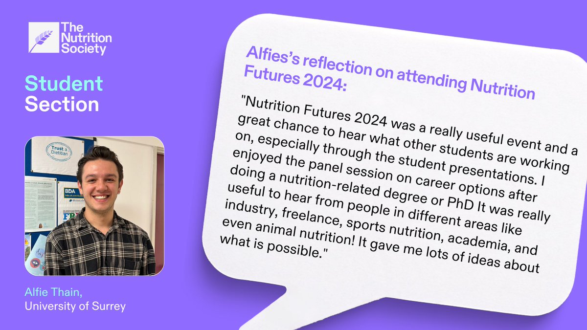 🚨 Final day to register for Nutrition Futures 2025!

Hear what past delegates had to say and see why this is the event for aspiring nutrition professionals 👇

Don’t miss your chance - secure your spot today ➡️ bit.ly/4mBI5hf

#NutritionFutures25