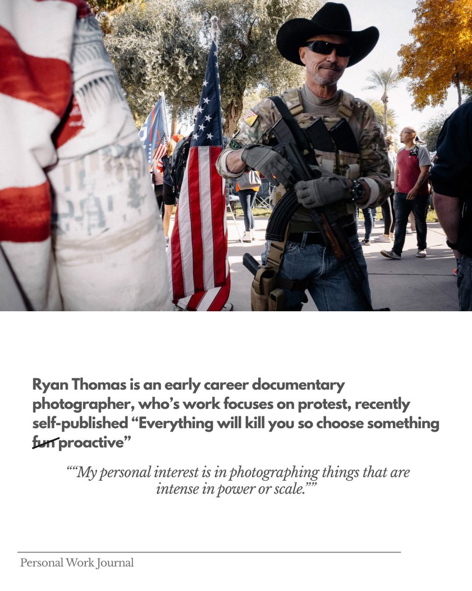 magnetoJJ's tweet image. Ryan Thomas is an early career #photojournalist with a strong intererst in #protestphotography. We sat down with him and chatted about his work in the USA, France and the UK, and his #selfpublished #photobook.

personalwork.online