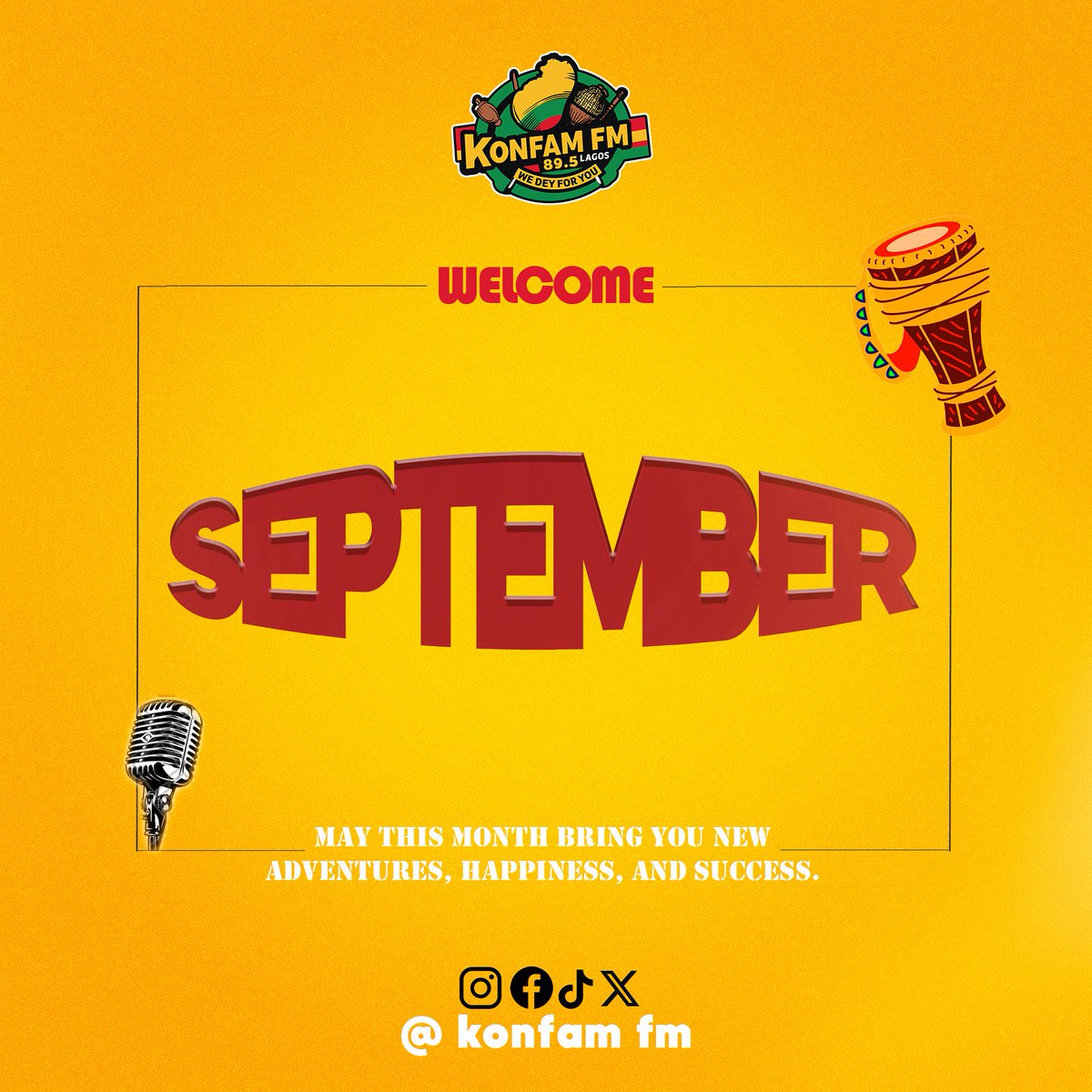Happy New Month from all of us at Konfam 89.5 FM

🌸 “Na our prayer say this new month go sweet pass the one wey don pass.” 🙏