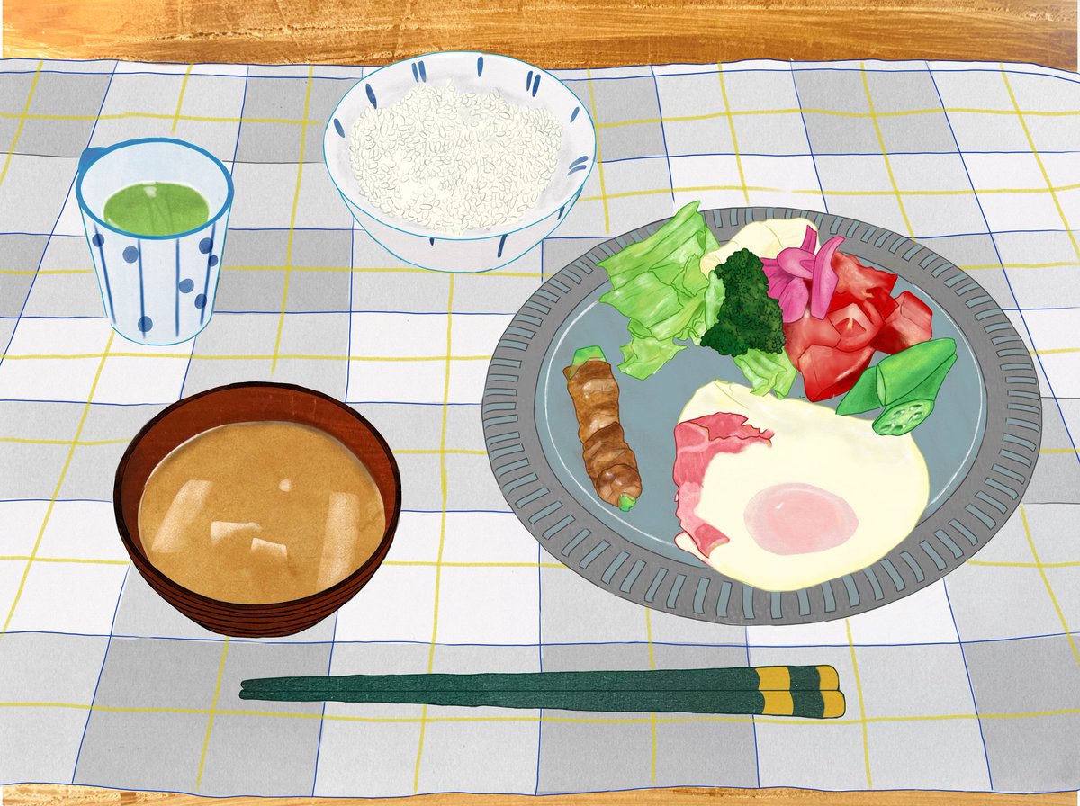 朝ごはん
#イラスト #食べ物イラスト