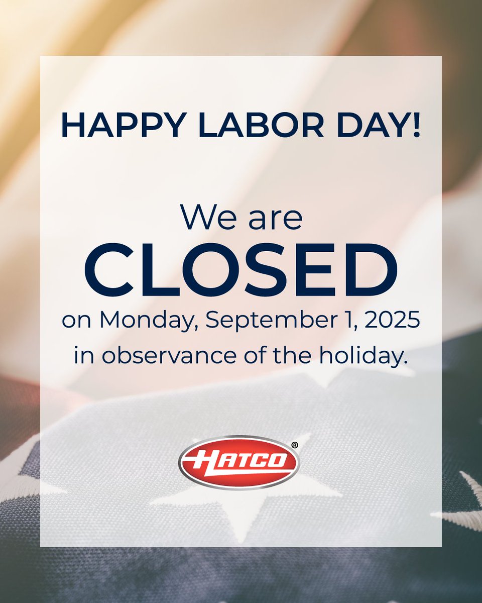 Wishing you all a safe, relaxing, and happy Labor Day! 🇺🇸👏