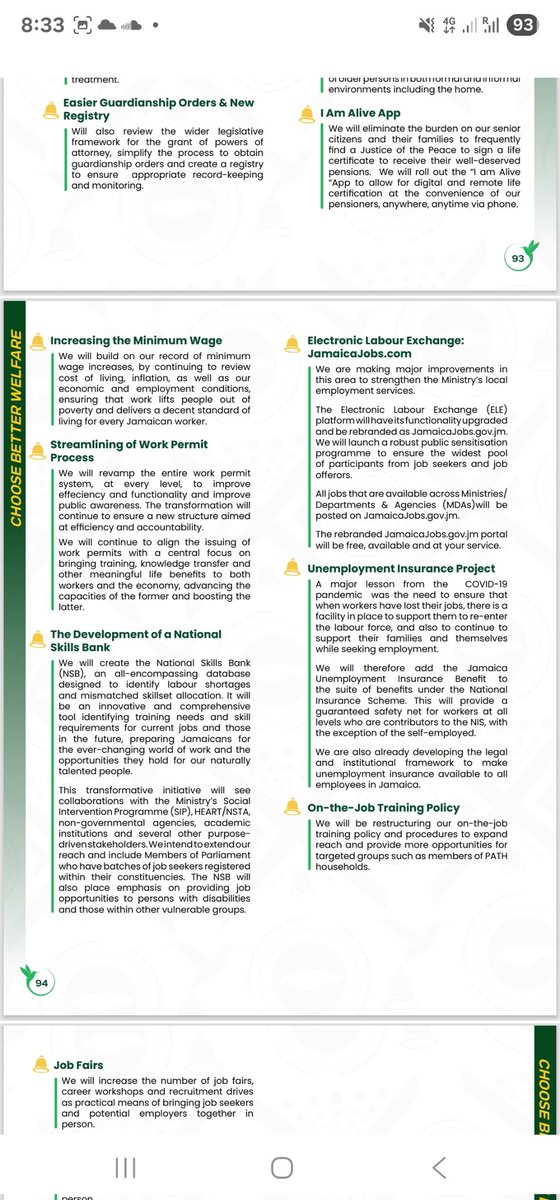 kaminajsmith's tweet image. Our approach to increasing the Minimum Wage which we already raised from $6,200 to $16,000 is set out  P.94 in our #iChooseJamaica Manifesto and item #76, p.40 in our #100Highlights as part of our cross-cutting, life- impacting planning for #TheNextChapter. Please join the…