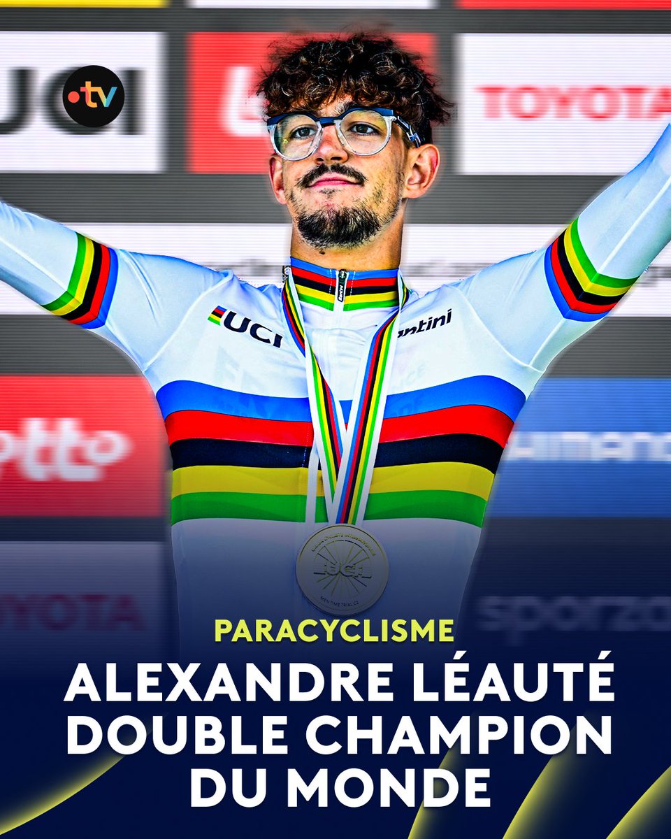 🚴 #Ronse2025 | 🇫🇷 Après son sacre sur le contre-la-montre, Alexandre Léauté s’offre aussi le titre sur la course en ligne !

🌈 Grâce à ses deux titres, le champion paralympique décroche un septième titre mondial.