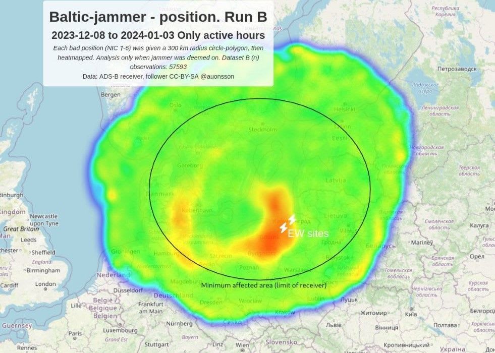 Louis Duclos (@obsdelphi) on Twitter photo 🇪🇺🇷🇺Il n'est pas possible de douter de la culpabilité russe sur cette affaire.
La Russie est connue pour utiliser du brouillage GPS en Europe, c'est quelque chose que j'ai documenté à plusieurs reprises.
En Mer Baltique, Kaliningrad sert de base principale de brouillage pour la 🇪🇺🇷🇺Il n'est pas possible de douter de la culpabilité russe sur cette affaire.
La Russie est connue pour utiliser du brouillage GPS en Europe, c'est quelque chose que j'ai documenté à plusieurs reprises.
En Mer Baltique, Kaliningrad sert de base principale de brouillage pour la