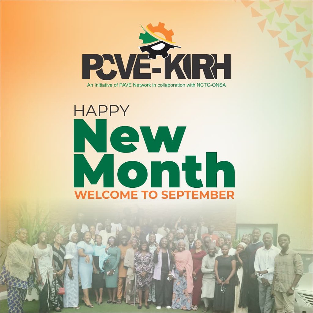 Happy New Month from PCVE-KIRH 🌍
This September, let’s keep building peace, resilience &amp; unity together.
