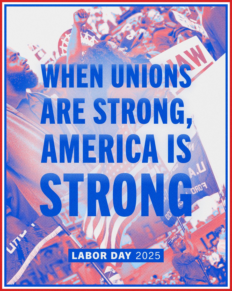 This Labor Day, thank a union. Our nation’s workers have better wages, stronger benefits, and safer working conditions because of them.