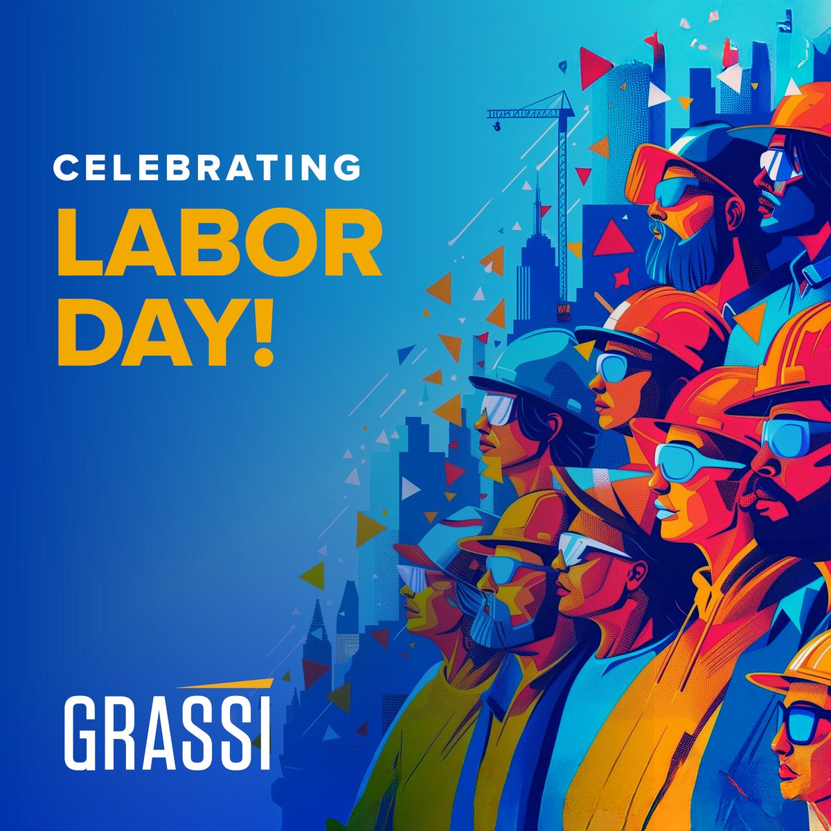 On Labor Day, we honor the people whose hard work keeps our industries, communities and world moving forward. Grassi is proud to support the leaders and teams who make a lasting impact. #LaborDay