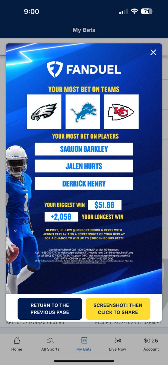 treyfromda4's tweet photo. @FDSportsbook #FDNFLREPLAY https://t.co/PZmCZWv5zv