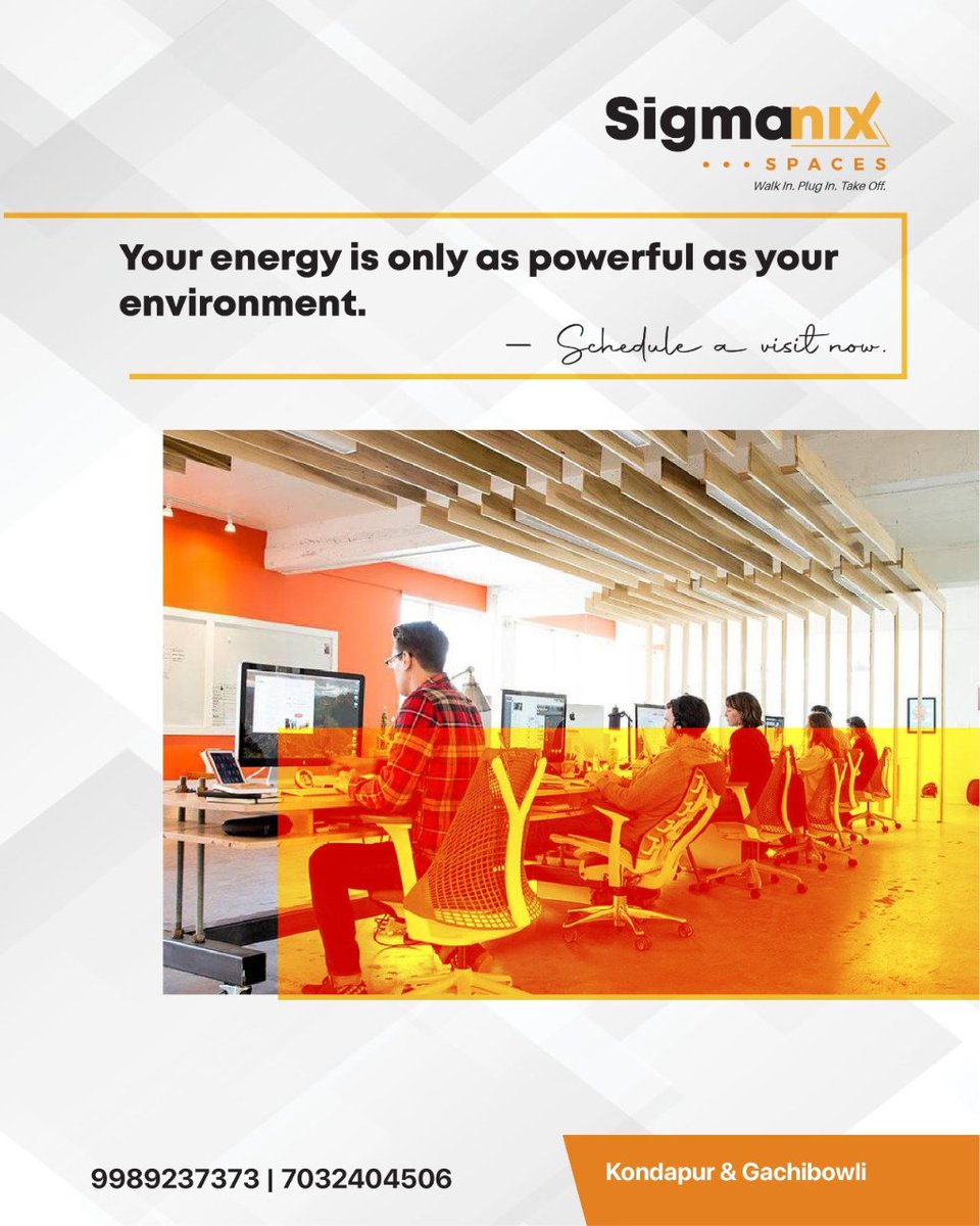 sigmanixspaces's tweet image. Workspaces That Match Your Energy!

Don’t let dull spaces drain your drive.
Find momentum where you belong.

👉 Book a visit today!

#SigmanixSpaces #WorkCulture #PlugInAndWork #HyderabadCoWorking #WorkWithoutLimits #WorkspaceGoals