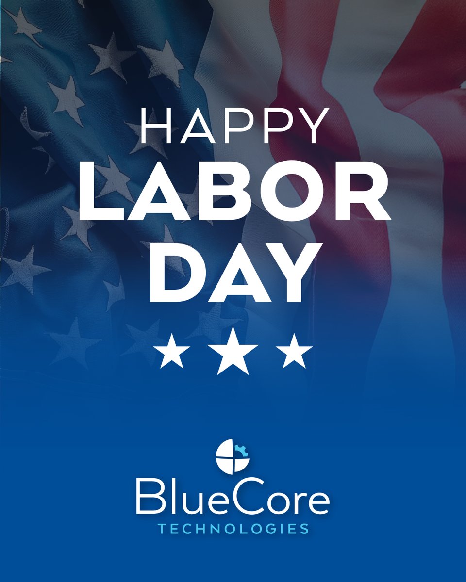 BlueCoreTech's tweet image. We salute the ones working behind the screens. Happy Labor Day from BlueCore!