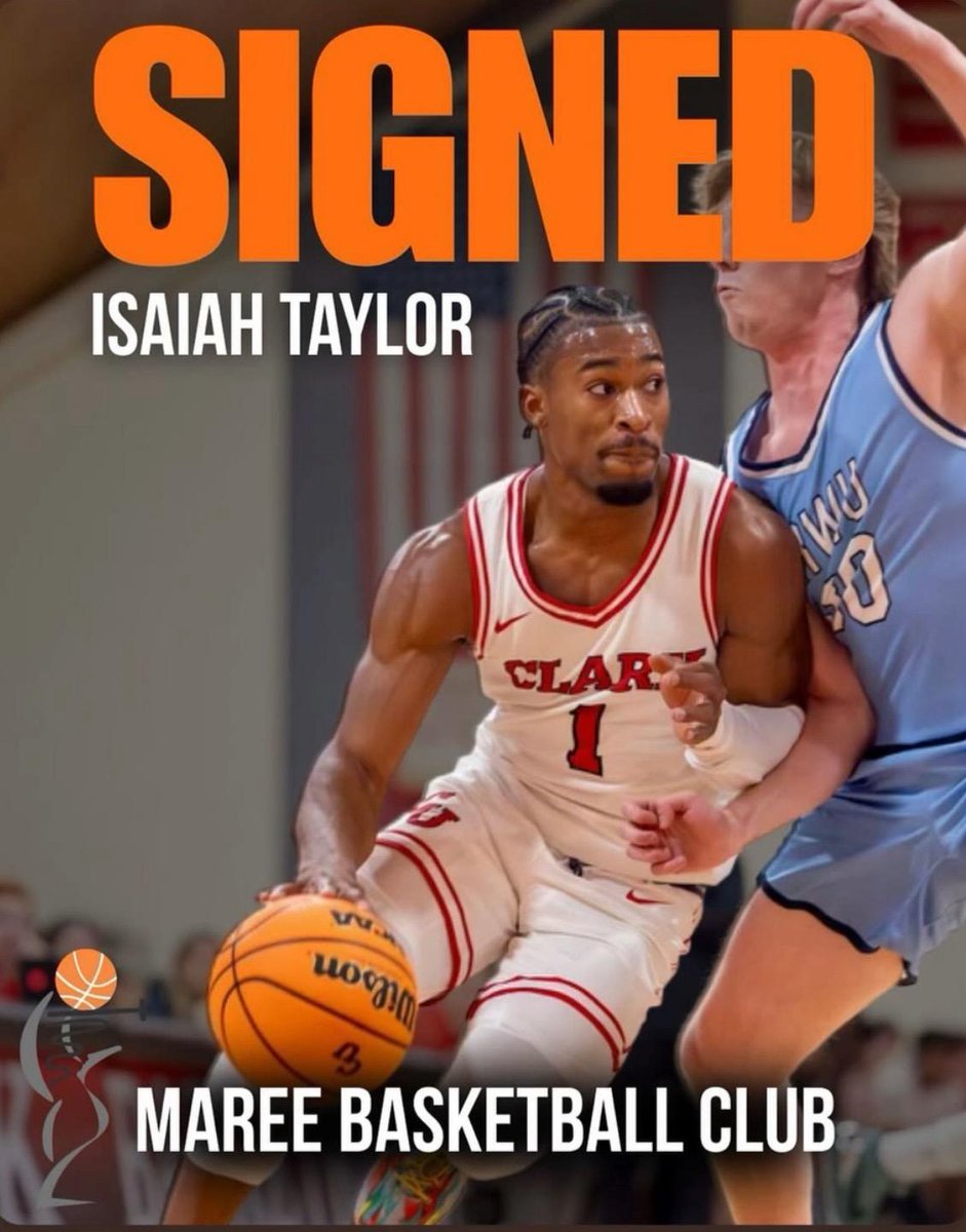 Congratulations to one of my former players, Isaiah Taylor who just signed his 1st pro contract with the Maree Basketball Club.

All glory goes to God!!! Love you Zay!!!! Beyond proud of you brother. 

#Philippians413 #IAMBK
