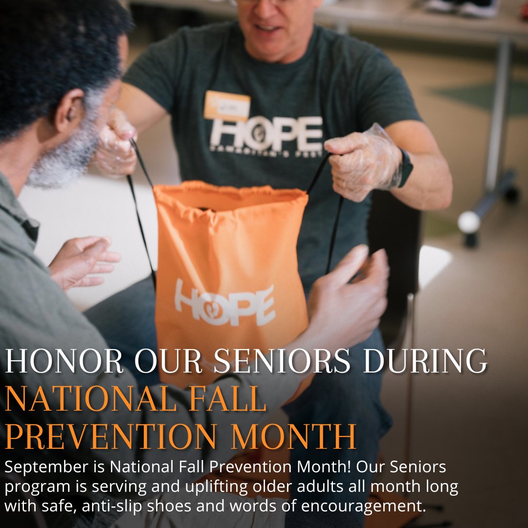 👟 September is National Falls Prevention Month! Our Seniors program is helping older adults stay safe &amp; confident with anti-slip shoes.
Be part of serving seniors 🧡
Volunteer: samaritansfeet.org/get-involved/v… 
Learn more: samaritansfeet.org/get-involved/s…
#FallPreventionMonth #ShoesOfHope