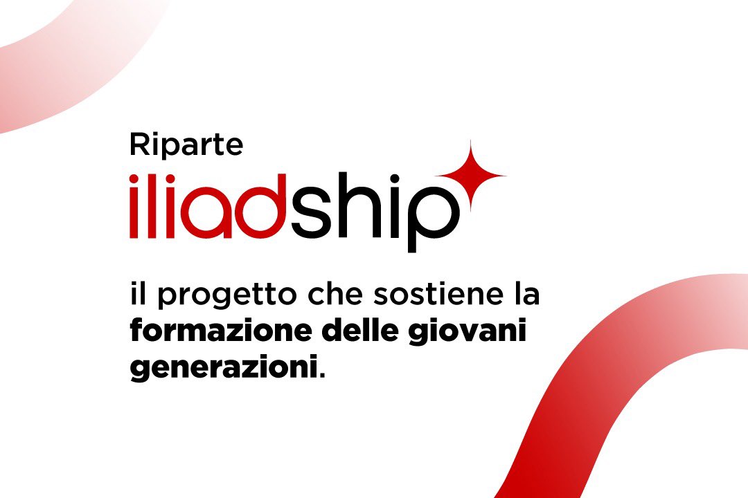 Oggi annunciamo con entusiasmo la terza edizione di #iliadship
In @iliad crediamo che connettere significhi molto più che offrire tecnologia e infrastrutture: vuol dire investire nelle competenze dei giovani, perché è da lì che nasce il futuro.
Con iliadship sosteniamo studenti e