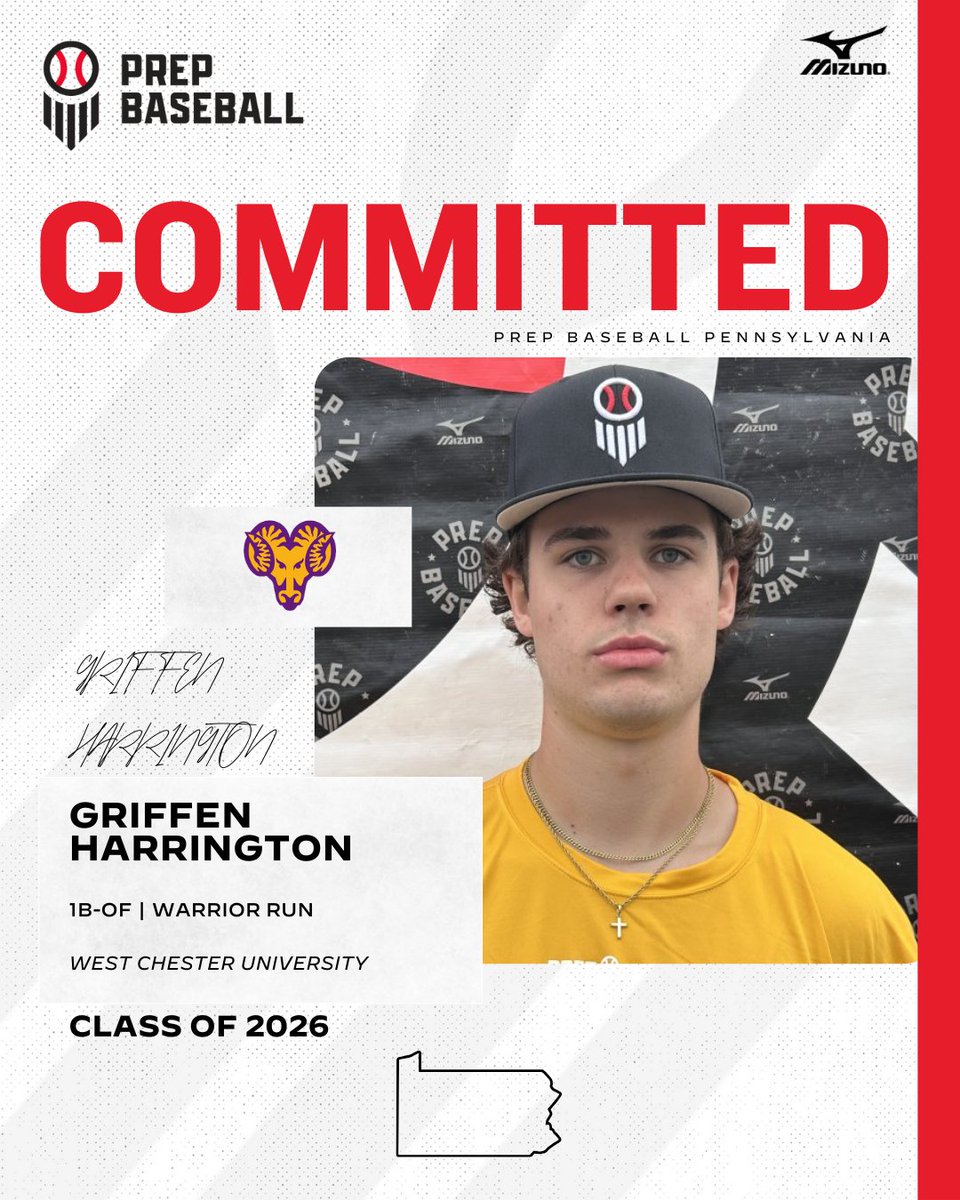 🚨Commitment Watch🚨

2026 1B/OF Griffen Harrington (Warrior Run) has committed to West Chester University. 

✅ 2025 PA State Games

👤 loom.ly/GN8IzEs

#congrats #committed