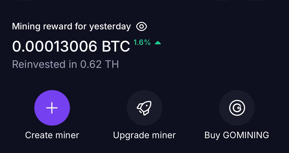 CryptoZ90990's tweet image. Another day, another 13 dollars of profit converted into TH. #stacksats #GoMining