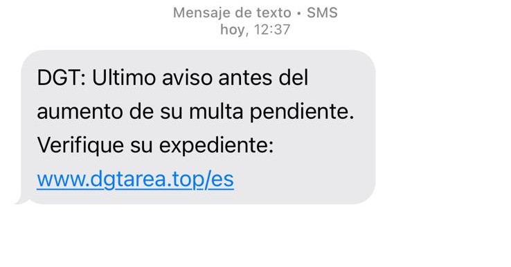 ‼️🪝 📱 ⚠️ Los ciberdelincuentes continúan enviando de forma masiva SMS fraudulentos solicitando el pago de una multa y suplantando a la #DGT. Una vez más, recordamos que la #DGT no notifica JAMAS sanciones por SMS ni a través del correo electrónico. #NoPiques #Smishing #Phishing