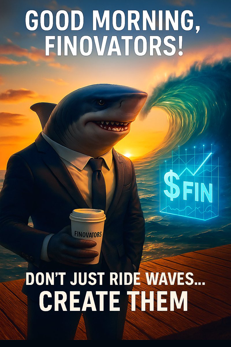 Good morning, Finovators! 🦈☕️

Today’s ocean is full of opportunity!

when we network, collaborate, and manage risks wisely, we don’t just ride the waves… we create them. 🌊✨

Who’s ready to build stronger reefs together?
