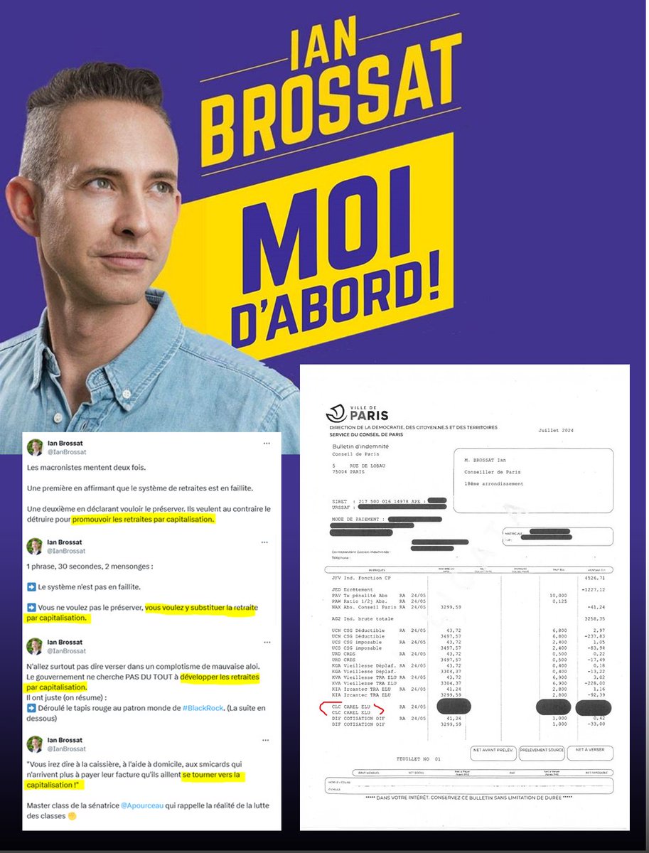 Le communiste #IanBrossat vent debout contre la retraite par capitalisation ... mais pas pour lui, puisqu'il cotise volontairement au dispositif de retraite complémentaire par capitalisation CAREL, facultatif pour les élus locaux et en plus abondé par les contribuables parisiens.