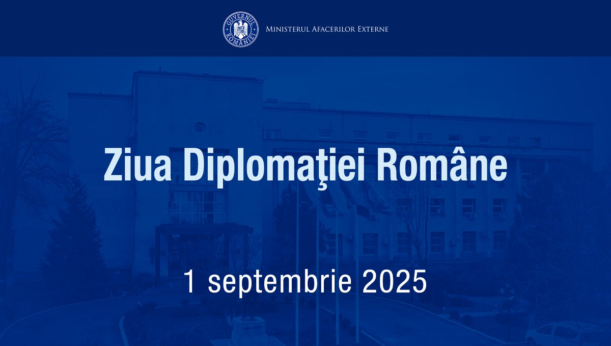 La mulți ani de Ziua Diplomației Române! 🇷🇴
Într-o perioadă marcată de crize suprapuse, fracturi globale și schimbări profunde, diplomații români demonstrează zi de zi că adaptabilitatea este compatibilă cu persistența valorilor. Munca lor, adesea discretă, întotdeauna