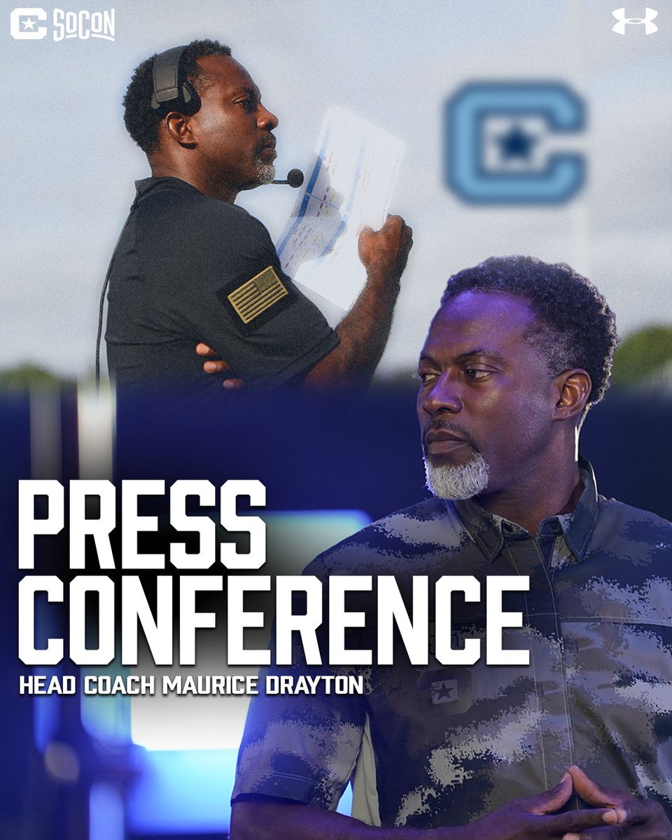 The Citadel Football (@citadelfootball) on Twitter photo HC <a href="/KoachDrayton/">Maurice Drayton</a> met w/ the local Charleston media earlier this afternoon as the Bulldogs prepare to kick off their SoCon schedule later this weekend...catch the full press conference RIGHT HERE 🏈
Complete Presser ⤵️
💻: bit.ly/461yt8r
#FireThoseCannons HC <a href="/KoachDrayton/">Maurice Drayton</a> met w/ the local Charleston media earlier this afternoon as the Bulldogs prepare to kick off their SoCon schedule later this weekend...catch the full press conference RIGHT HERE 🏈
Complete Presser ⤵️
💻: bit.ly/461yt8r
#FireThoseCannons