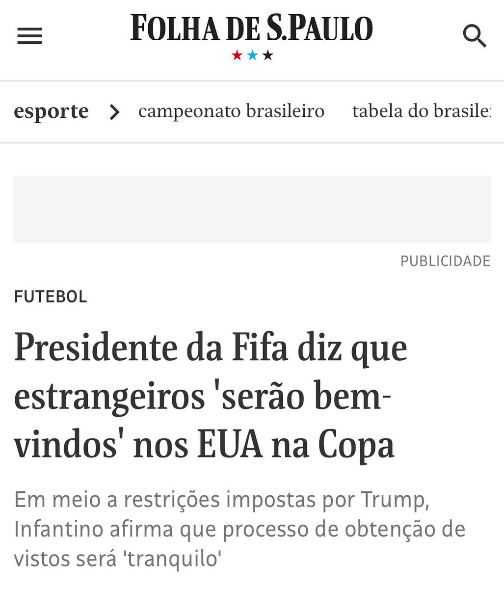 Será que ele já combinou com o Trump?