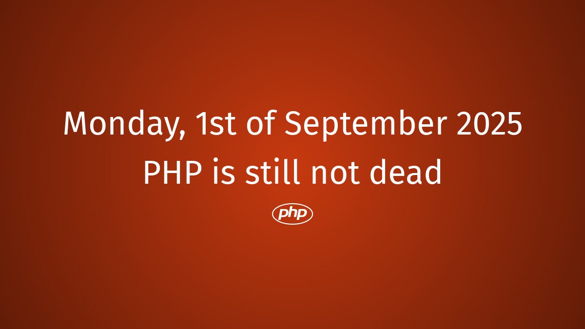 PhpDead's tweet image. PHP still not dead #php #PHPCode #PHPRevolution #PHPLearning #PHPProgramming #PHPEvolution #PHPLovers #PHPVibrant #PHPScripts #PHPMySQL
