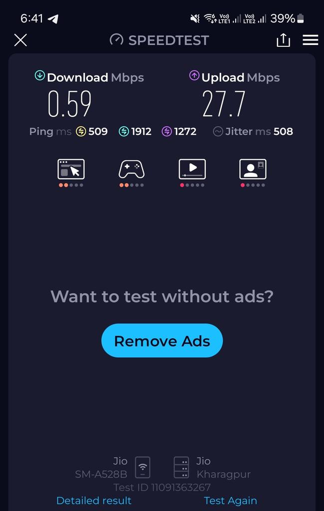 ajdeepak_'s tweet image. @JioCare Out of 365 days, I’ve faced slow speed issues on 300 days. Daily complaints, daily fake promisesm... but no real solution. Again &amp;amp; again facing slow speed. This is India, nothing ever changes. Tired of this service. #JioAirFiber #JioNetworkIssues