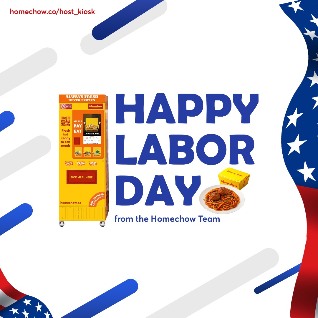 HomechowCo's tweet image. Today we honor the hard work that keeps America moving forward.
At Homechow, we make sure every worker is fueled with fresh, hot meals, always ready when you are.
Here’s to good food powering great work.
#Homechow #LaborDay2025 #GetHomchowNow
