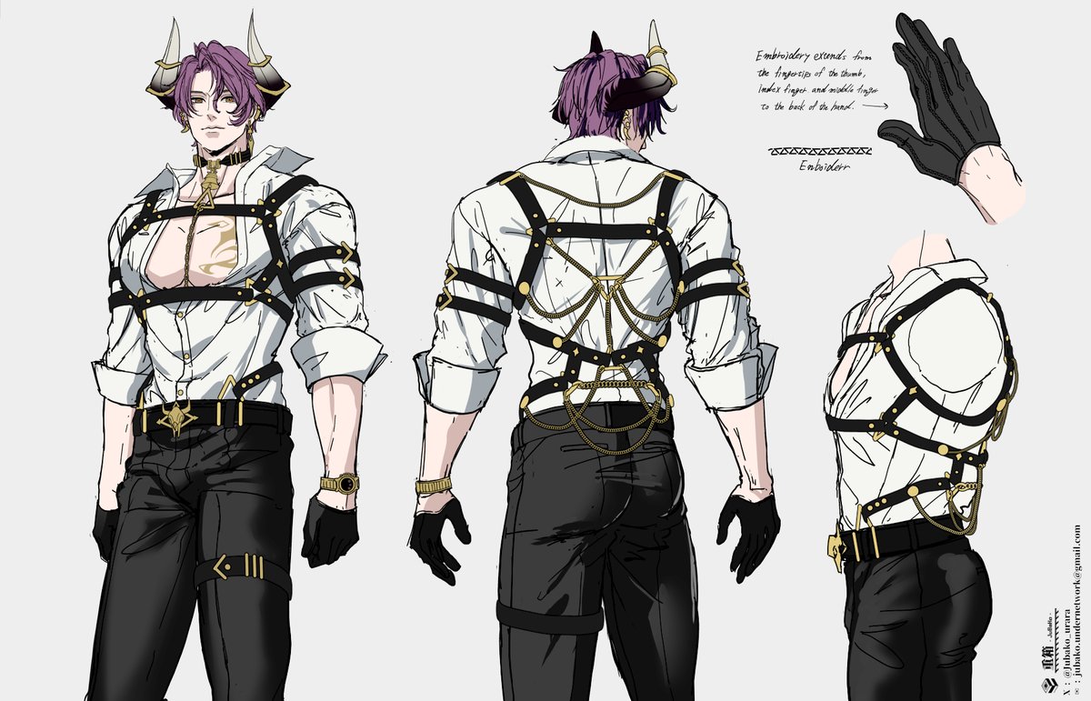 I put together some notes as a supplement for the “Choose Me” outfit.
It’s not a proper reference sheet, more like rough memos, so it’s overall a bit rough and not very detailed…!
I hope it can still be of some help😌
#Unholy3nity
#PIHAKKASSO
#Netherrizz
#Vainitas
