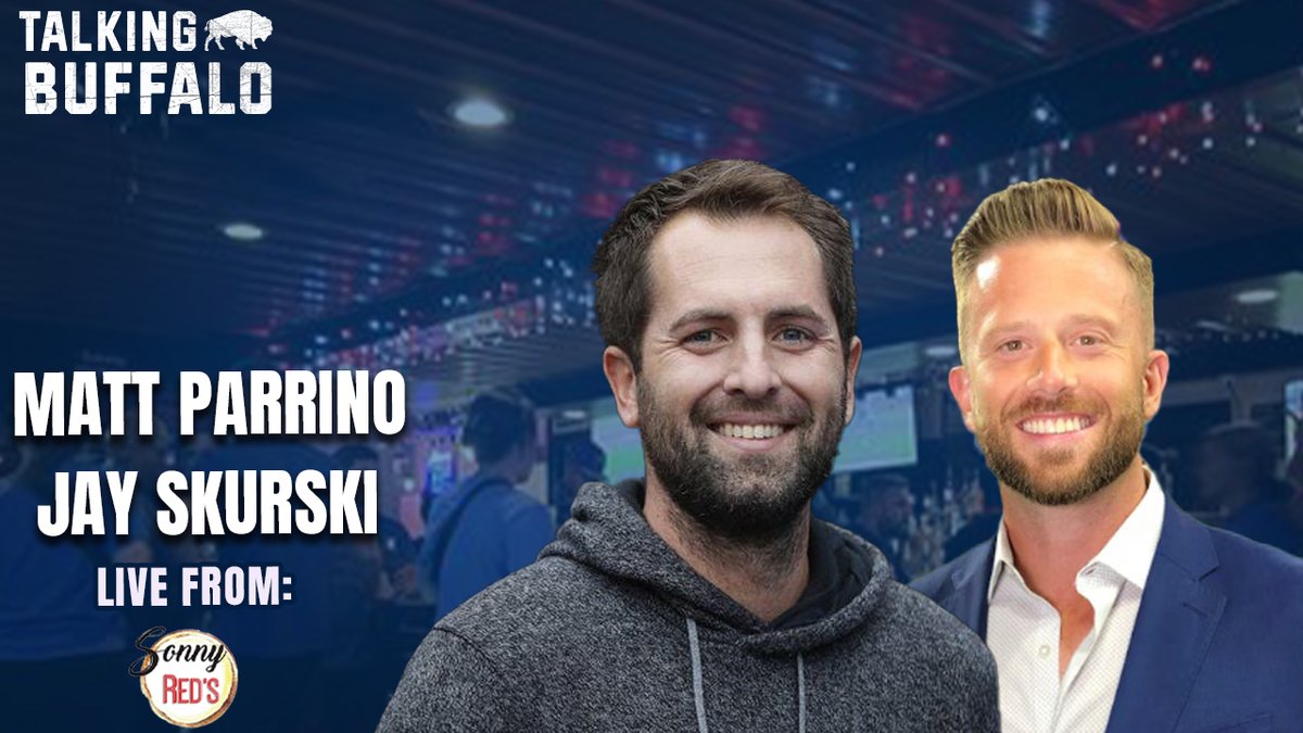 Patrick Moran (Talking Buffalo) (@patrickmorantb) on Twitter photo LIVE Bills season preview edition of Talking Buffalo at <a href="/SonnyReds716/">Sonny Red’s</a> this Thursday night (8pm) featuring <a href="/MattParrino/">Matt Parrino</a> & <a href="/JaySkurski/">Jay Skurski</a>. Come hang out before the show ($1 chicken tenders too!) and say hello to the guys. Can't make it there, watch live right here Thursday at 8pm. LIVE Bills season preview edition of Talking Buffalo at <a href="/SonnyReds716/">Sonny Red’s</a> this Thursday night (8pm) featuring <a href="/MattParrino/">Matt Parrino</a> & <a href="/JaySkurski/">Jay Skurski</a>. Come hang out before the show ($1 chicken tenders too!) and say hello to the guys. Can't make it there, watch live right here Thursday at 8pm.