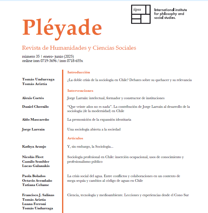 El último número de Pléyade es de colección, especialmente destacable el homenaje al gran Jorge Larraín, quien postula al Premio Nacional de Humanidades y Ciencias Sociales