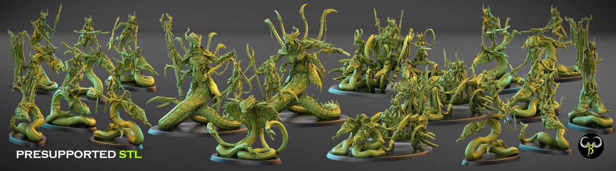 Ophidian demons are out for September !
More pics and infos right there
> patreon.com/c/ClayBeastCre…
> myminifactory.com/users/ClayBeas…