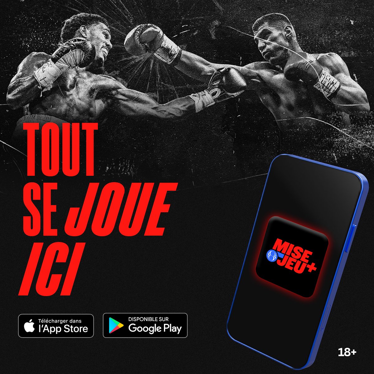 ⚜️Joue local avec la toute nouvelle appli Mise-o-jeu+📱

🥊 Navigation simplifiée
🥊 Paris locaux
🥊 Paris en direct
🥊 Cotes bonifiées

🔵Téléchargez: PG.punchinggrace.com/MOJPLUS

 #BraceForImpact | #IglesiasShishkin