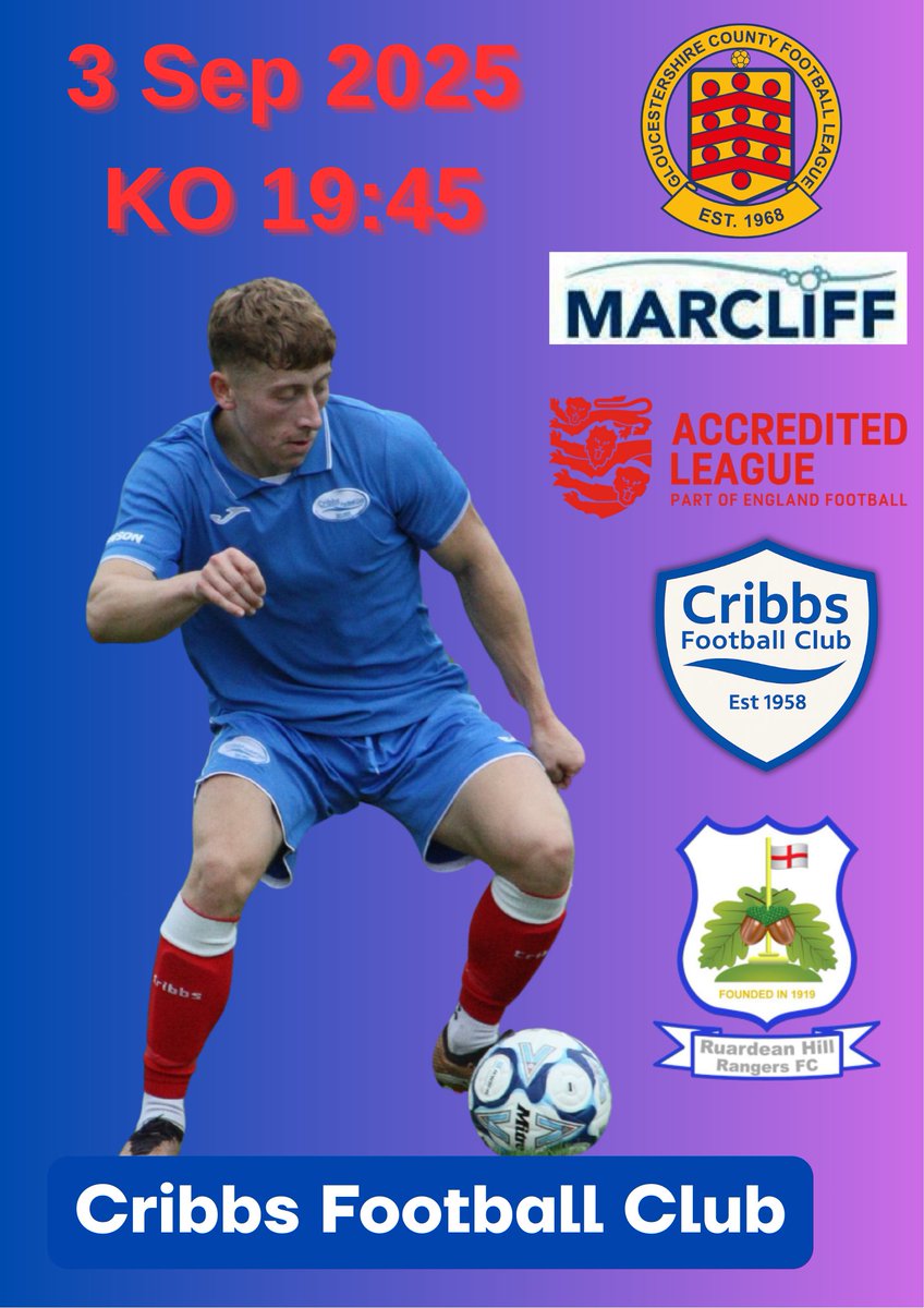 💡𝙁𝙧𝙚𝙚 𝙁𝙡𝙤𝙤𝙙𝙡𝙞𝙩 𝙁𝙤𝙤𝙩𝙗𝙖𝙡𝙡💡

On Wednesday we host our first midweek <a href="/GlosCounty/">Glos County League</a> match of the season when we welcome <a href="/RHRFC/">Ruardean Hill Rangers FC</a> to the <a href="/SW_Pitchside/">South West Pitch-Side Trauma Care</a>🏟️

⏲️19:45 (KO)
🆓Entry is free
🍻Bar Open (18:30)
🗞️Online Matchday Programme

What could be better, competitive